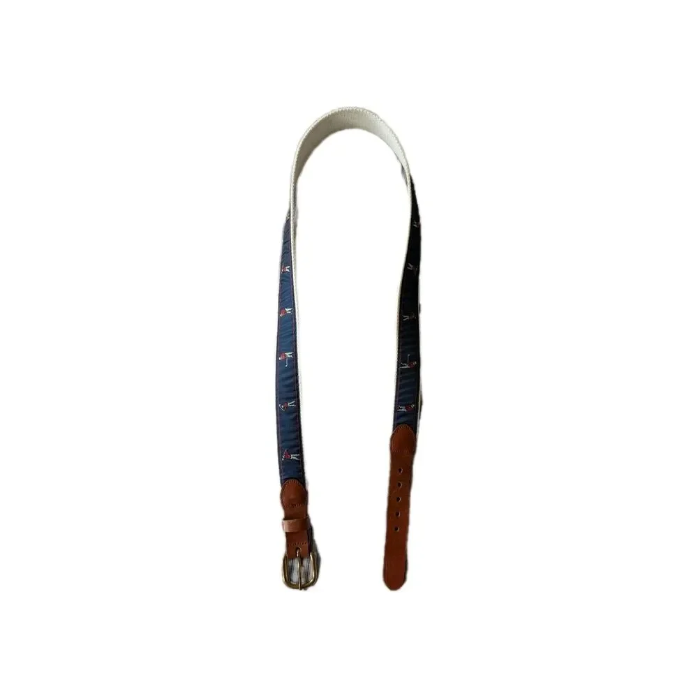 Leather Man Ltd Golf Belt Made In Nantucket sz 40